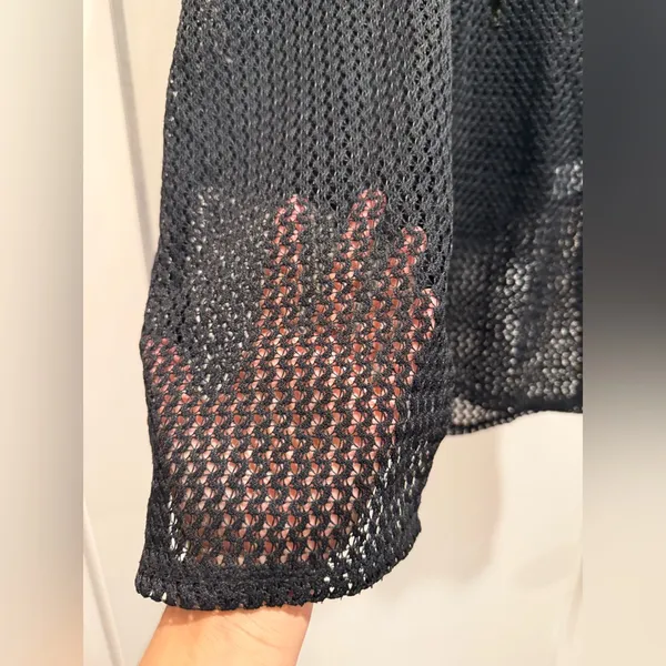 Derek Heart NWOT Black Crochet Tank Top and Shorts Set‎ Swim CoverUp Size L - Image 4