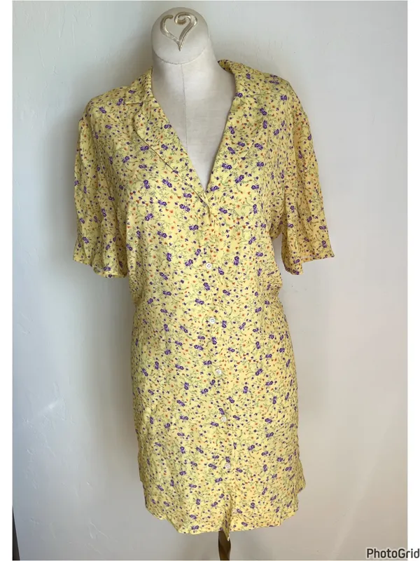 Favorite Daughter The Drew Yellow Floral Shirt Dress Small New Tags - Image 2