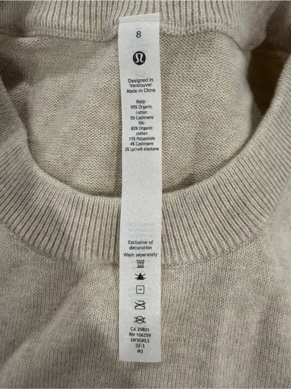 lululemon athletica Cream Crewneck Sweater - Image 4