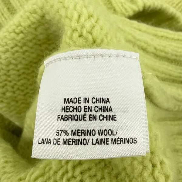 Favorite Daughter The William Sweater Citron Green V-Neck Wool Cashmere M EUC‎ - Image 9
