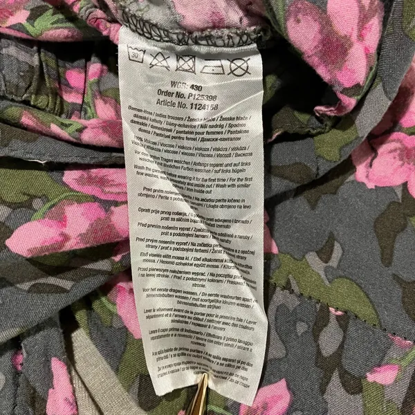 Wide Leg Floral Camo Pants XL Relaxed Lightweight Boho Eclectic‎ Utility Chic - Image 9