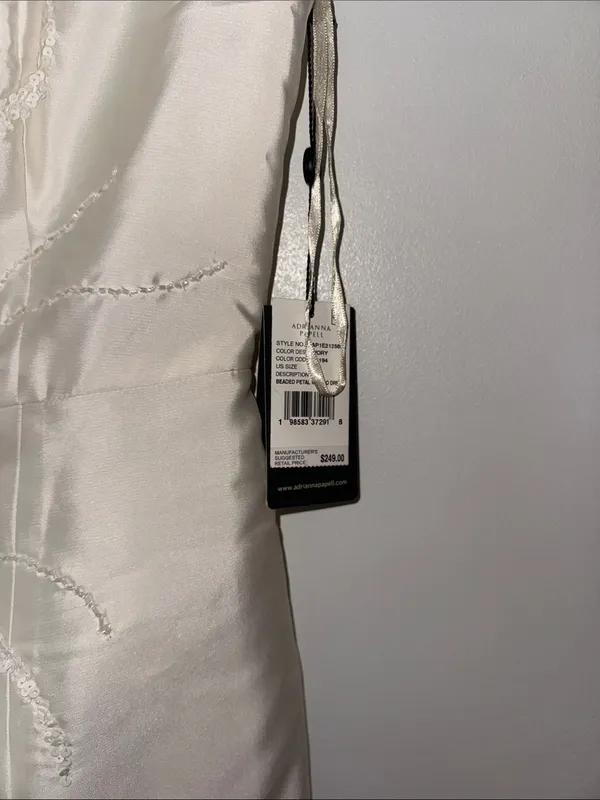 Adrianna Papell Ivory Embellished Mini Sheath Dress - Image 2