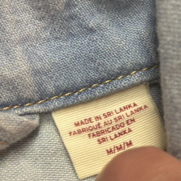 Levi's Heritage Denim Romper‎ Shortsleeve Light Blue 100% Cotton C46 - Image 7