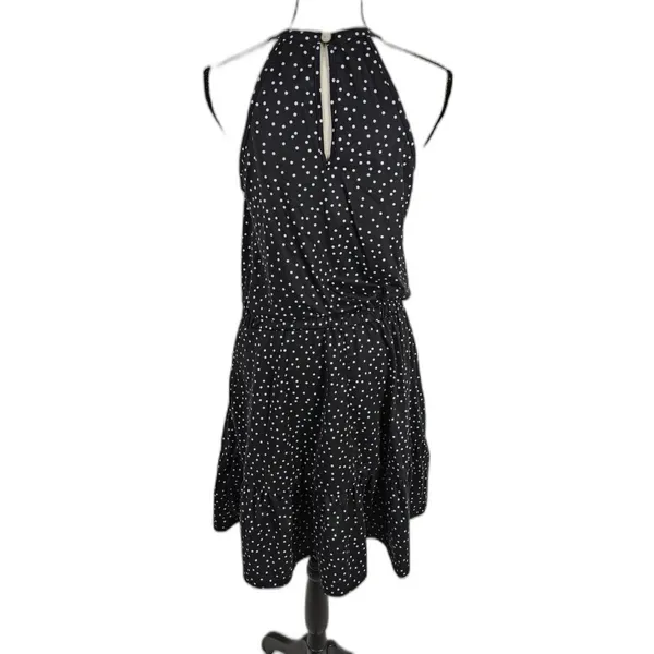 Women Unbranded Halter Dress Black White Polka Dot Size M - Image 4