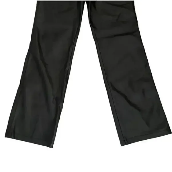 ZARA Faux Leather Pants Black High Waisted Straight Leg SZ 8 #1120 - Image 3