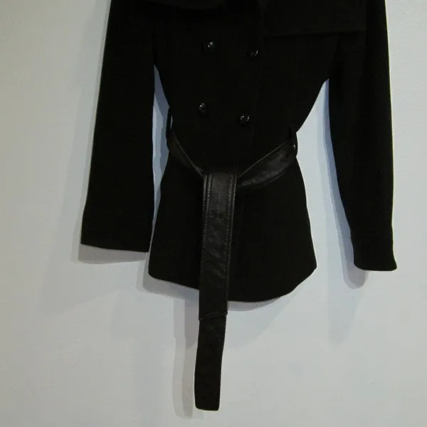 Cole Haan Chocolate Pea Coat Jacket Sz 10 - Image 8