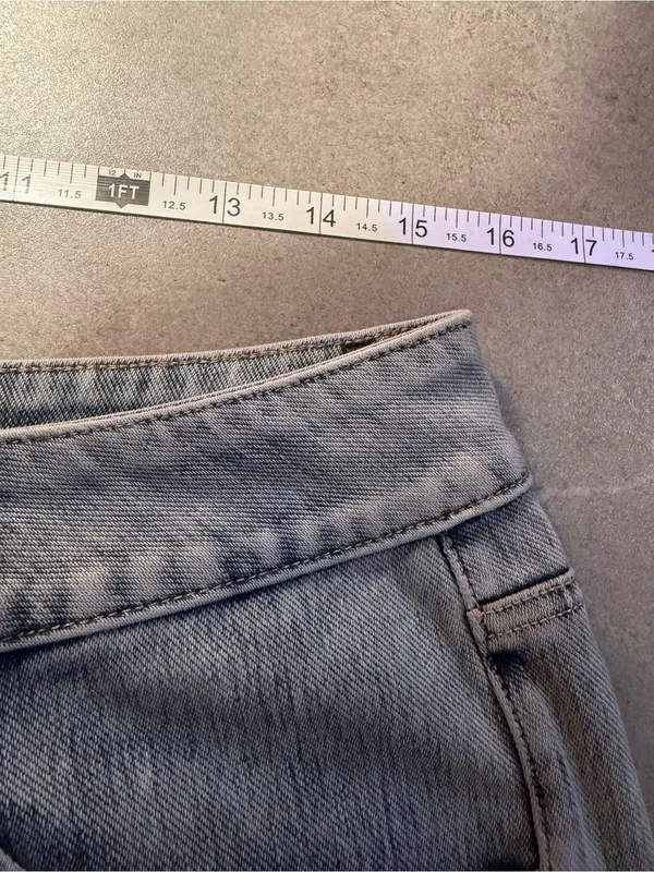Halara Womens Denim Straight leg Jeans Size L large Light Wash 5-Pocket - Image 6