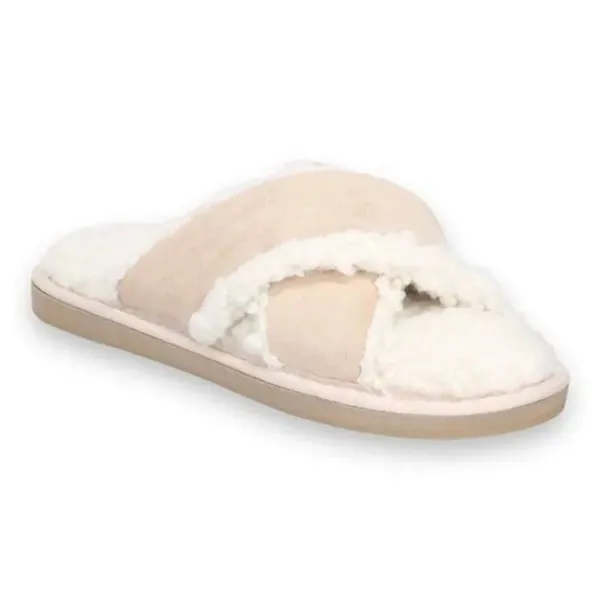 Alfani Crossband Faux Fur & Sherpa Slippers - Image 2
