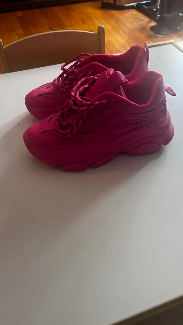 Steve Madden Possession Sneakers Hot Pink - Image 4