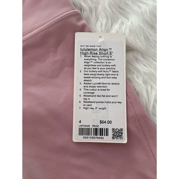 Lululemon Align High Rise Shorts 6" Pink Haze Size 4 - Image 8
