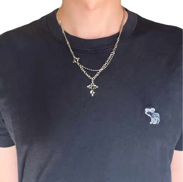 Cross Pendant Necklace for Men Women Streetwear Hip Hop Unisex Necklace - Image 5