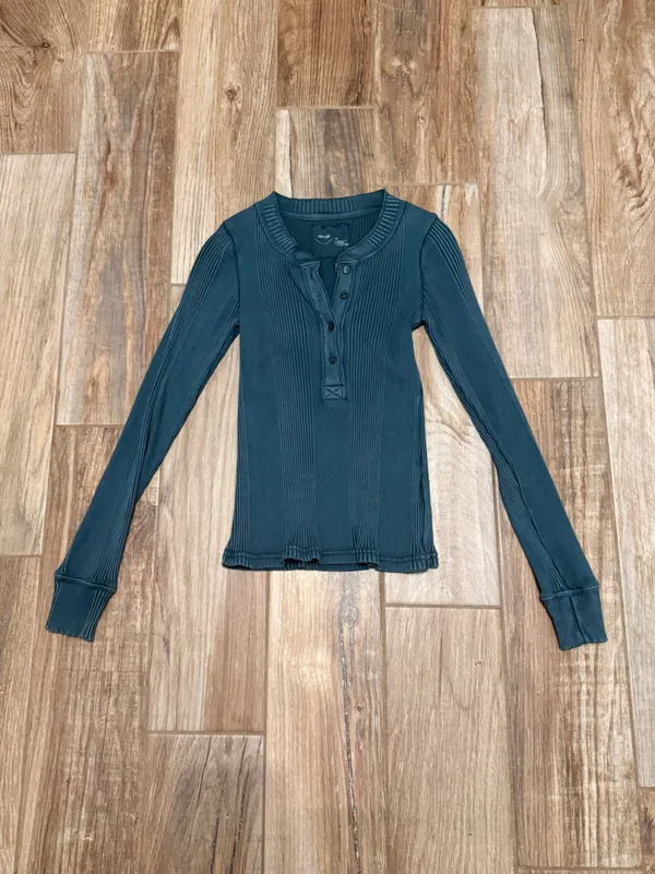 Aerie Road Trip Long Sleeve Henley T Shirt - Image 2