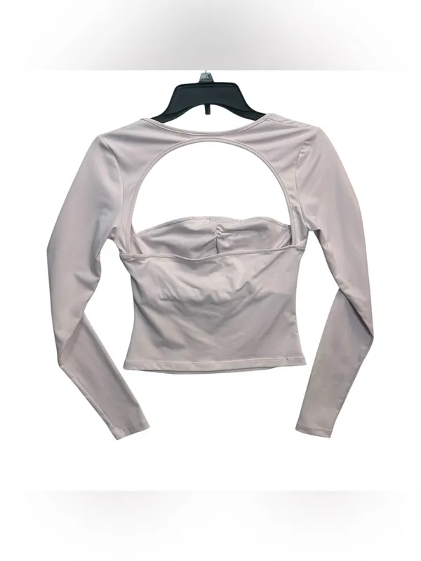 Princess Polly Pink Cutout Ruched Long Sleeve Crop Top Women’s US 4 Y2K - Image 4