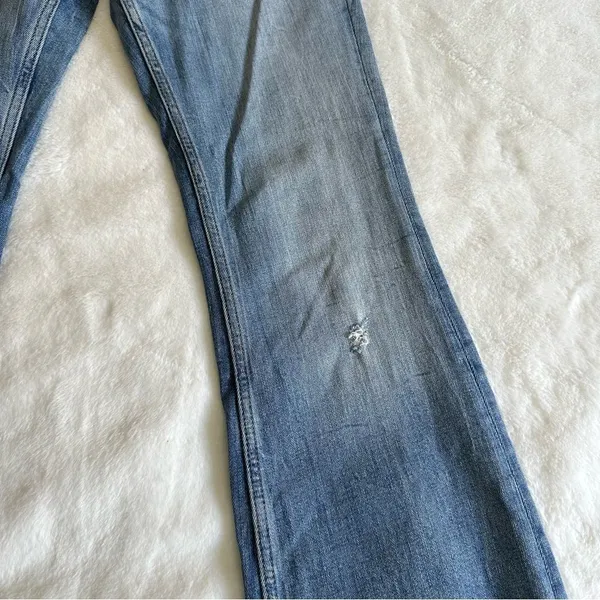 Zara Light Wash High Rise Flare Jeans Women's Size 4 - Image 10