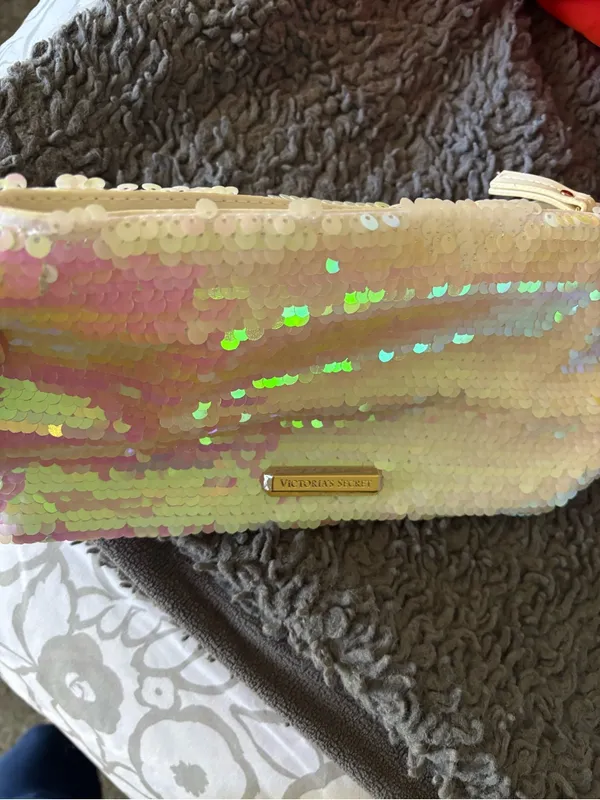 Victoria's Secret Iridescent Sequin Clutch in Pastel Shades - Image 3