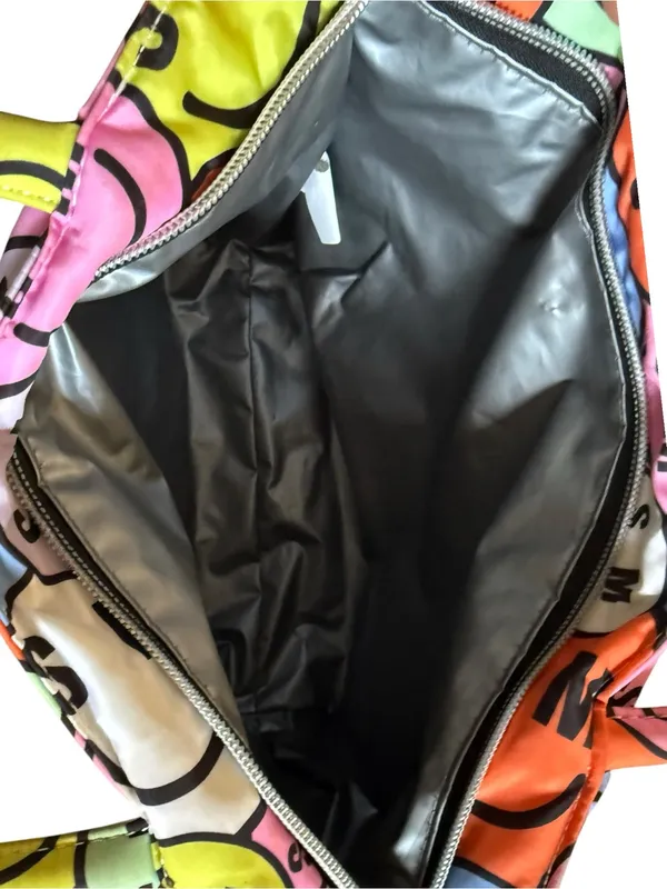 Steve Madden Insulated Mini Lunch Tote Multi Color Zip Smiley Face - Image 7