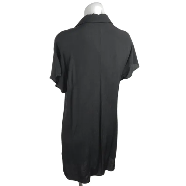Aritzia Wilfred Free Black Short Sleeve Button Down Mini Shirt Dress Size S - Image 2