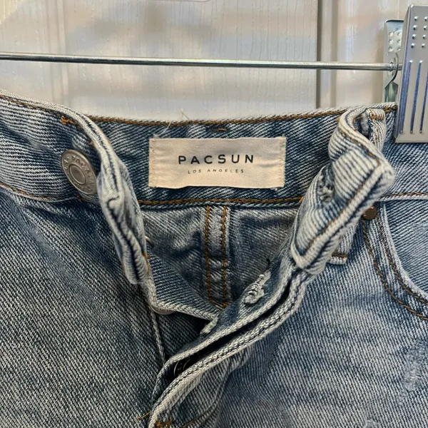 PacSun Blue Distressed Denim Shorts - Image 2