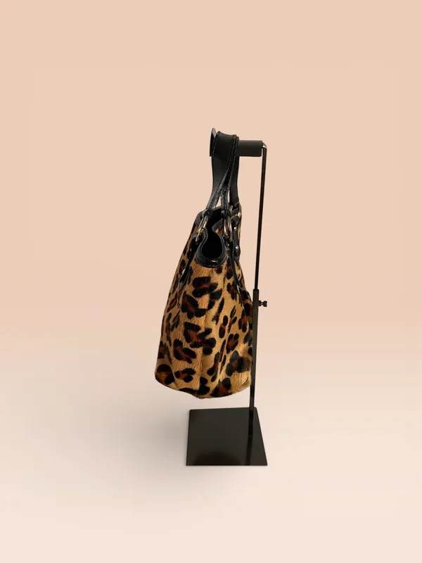 Maurizio Taiuti Leopard print bag with black patent leather - Image 3