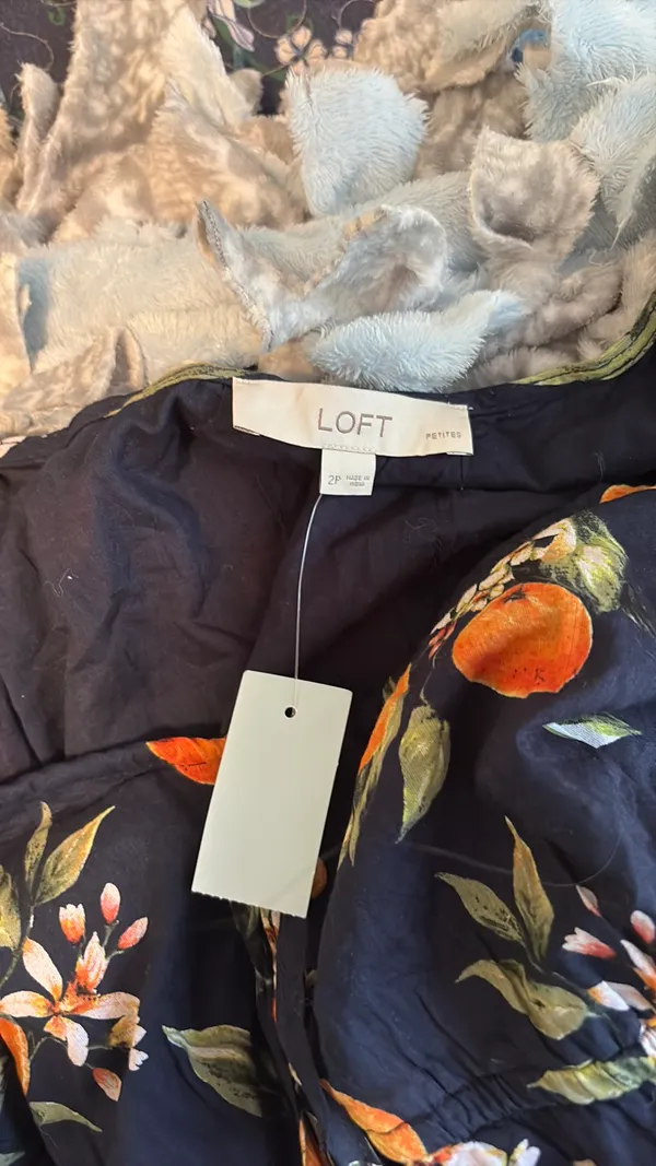 Orange, navy long maxi dress from loft - Image 2
