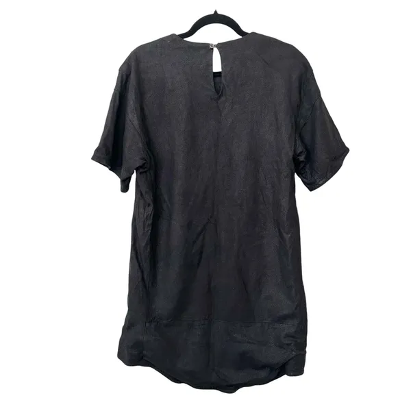 PUBLIC SCHOOL Lambskin‎ Leather Mini Dress Black Small - Image 2