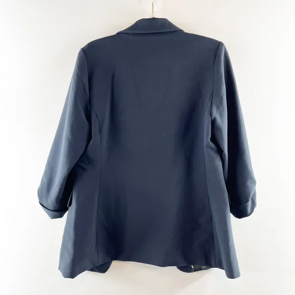 Maeve Anthropologie Double Breasted Long Sleeve Blazer Jacket Navy Blue 8 - Image 4