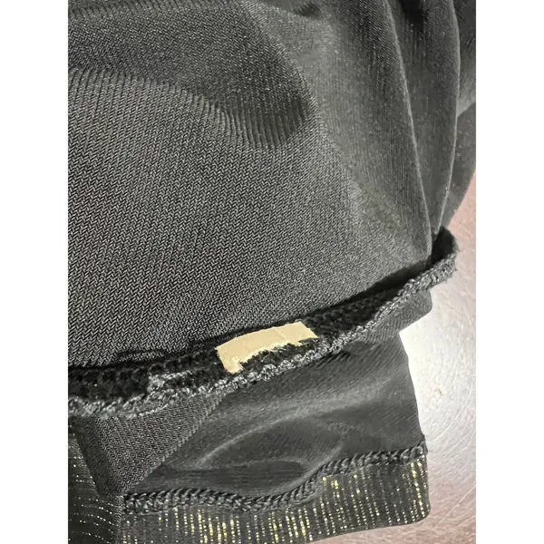Veronica M Black‎ Gold Lurex Sparkle Mock Neck Backless Draped Cocktail Dress XS - Image 8