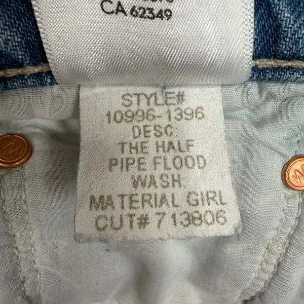 Mother Superior 34 The Half Pipe Flood Jeans Wide Leg Cropped in Material Girl - Image 13