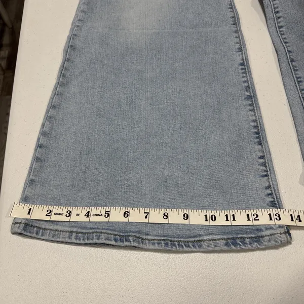 Levis Ribcage Bell Jeans Super High Rise Blue Denim Womens 32 x 32 Flare Retro - Image 16
