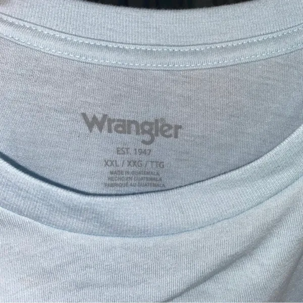 Wrangler Long Live Cowgirls Baby Blue Tee •XXL - Image 3