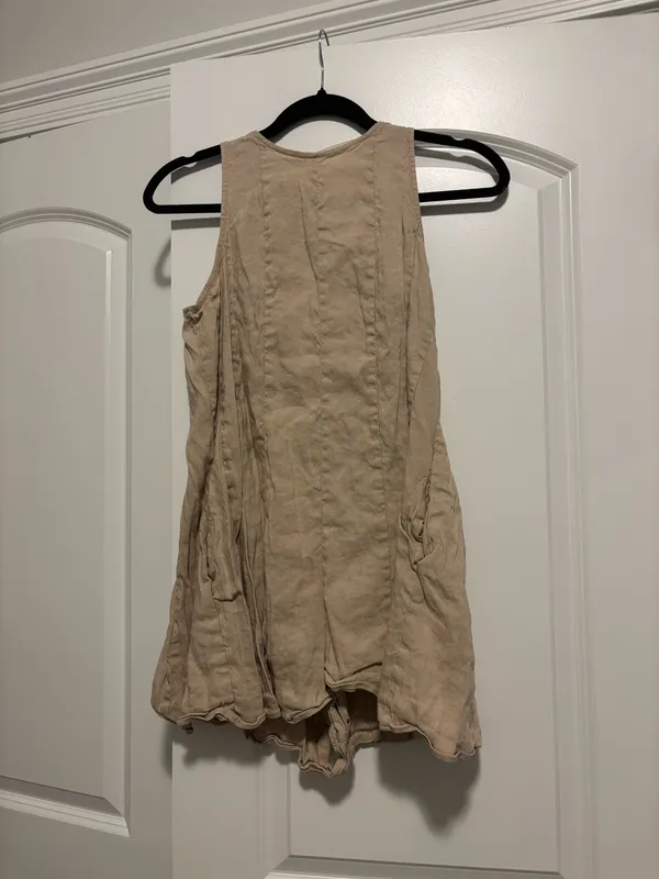 Gianni Bini Tan Linen Romper - Image 2