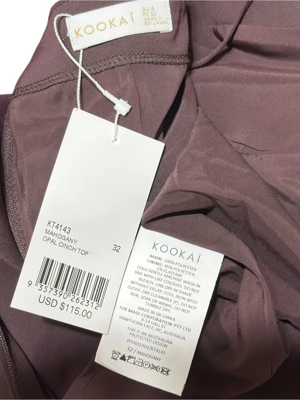 KOOKAÏ Opal Cinch Top, Mahogany, FR32/US0 - Image 8