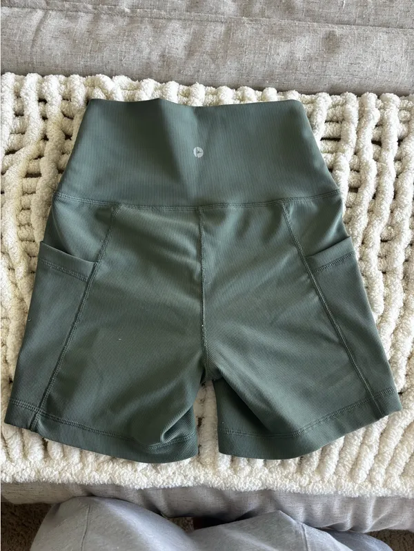 90 Degree by Reflex green biker shorts - Image 2