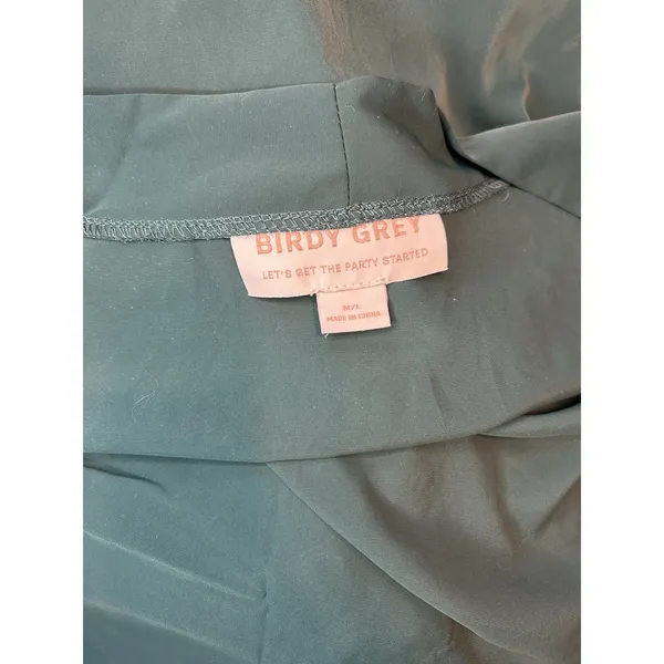 Birdy Grey Robe Emerald Green M/L‎ Flutter Ruffle Bridesmaid Wedding Cardigan - Image 5