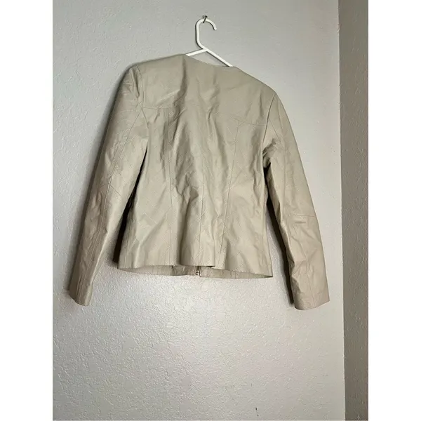 Zorro Patagonico Women cream ‎ Soft Leather Lined moto jacket M - Image 4