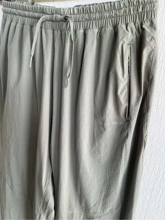 Outdoor‎ Voices Women's Tea Tree Track Pants S Green High Rise Light Joggers - Image 2
