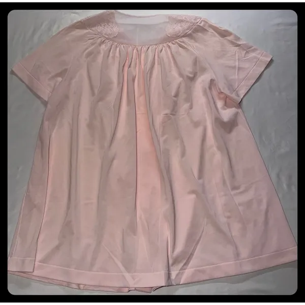 Shadowline Pajama Set Womens S Pink Lace Floral Button Front Loungewear - Image 13