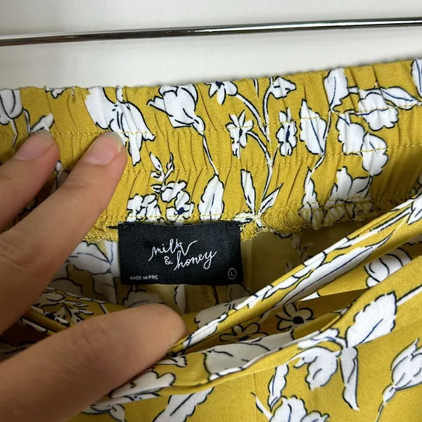 MILK +‎ Honey Culotte Trousers Yellow Size L - Image 4