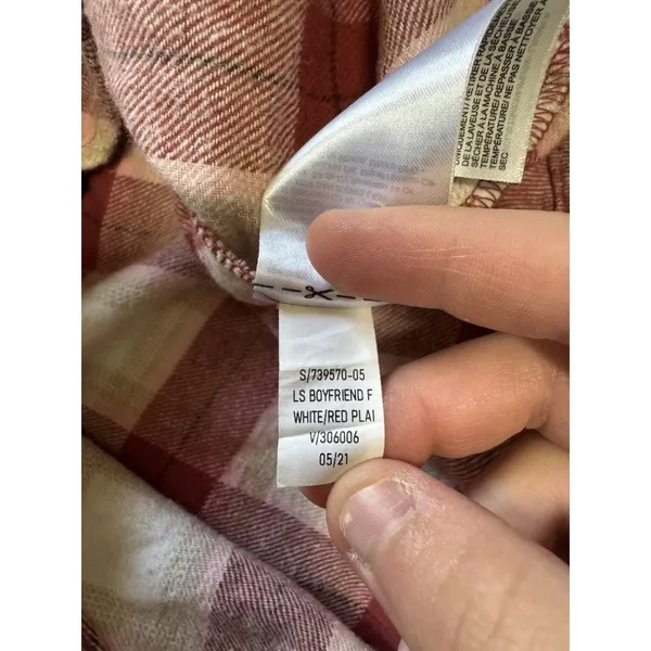 Old Navy The Boyfriend‎ Shirt Size Medium Plaid Long Sleeve Button Down Cotton - Image 12