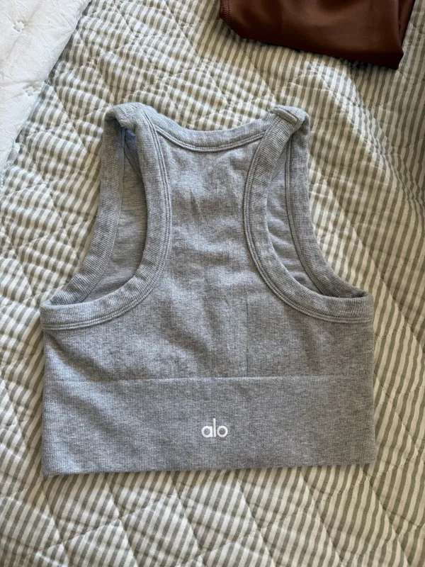 Alo Grey Tank Yoga Top - Image 2