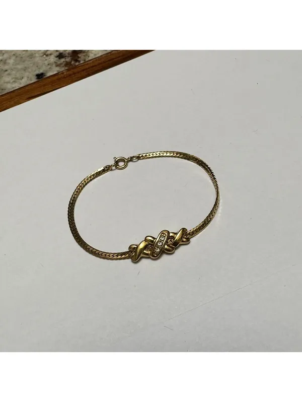Avon Skinny Slender Rhinestone XXX Dainty Tennis Bracelet 6 3/4 inch - Image 5