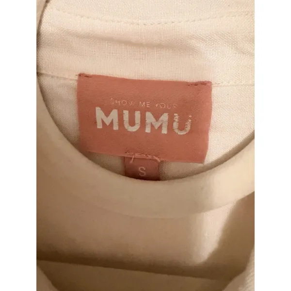 Show Me Your Mumu Frayed Hem‎ Cream The Layer Shirt Size S - Image 3