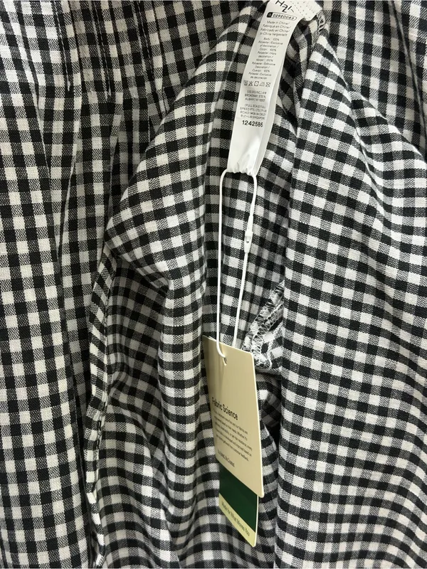 HALARA Black and White Gingham Sleeveless A-Line Dress NWT - Image 6
