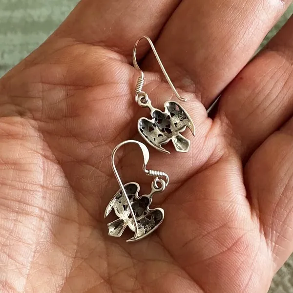 Sterling Silver Raven Filigree Drop Earrings - Image 5