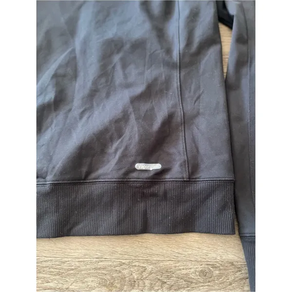 The North Face Full Zip Track Jacket Womens S/M Black Mock Neck Stretch Logo - Image 8