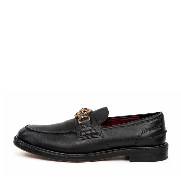 Ted Baker 39 US 8 Drayan Loafer Magnolia Accent Black Leather Gold Bit Shoes - Image 2