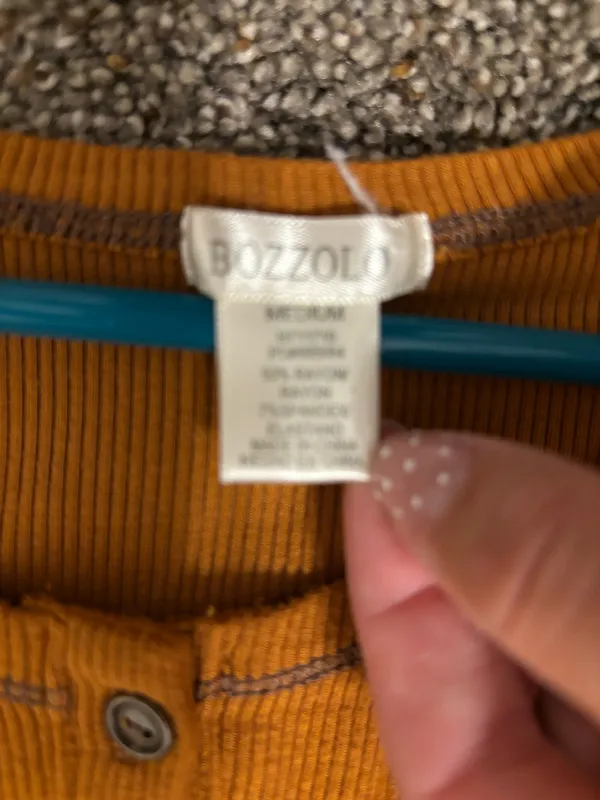 Burnt Orange Long Sleeve Top Size M - Image 3