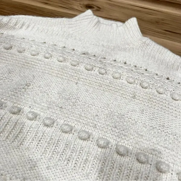 Lou & Grey Knit White Sweater Women’s Medium - Image 2
