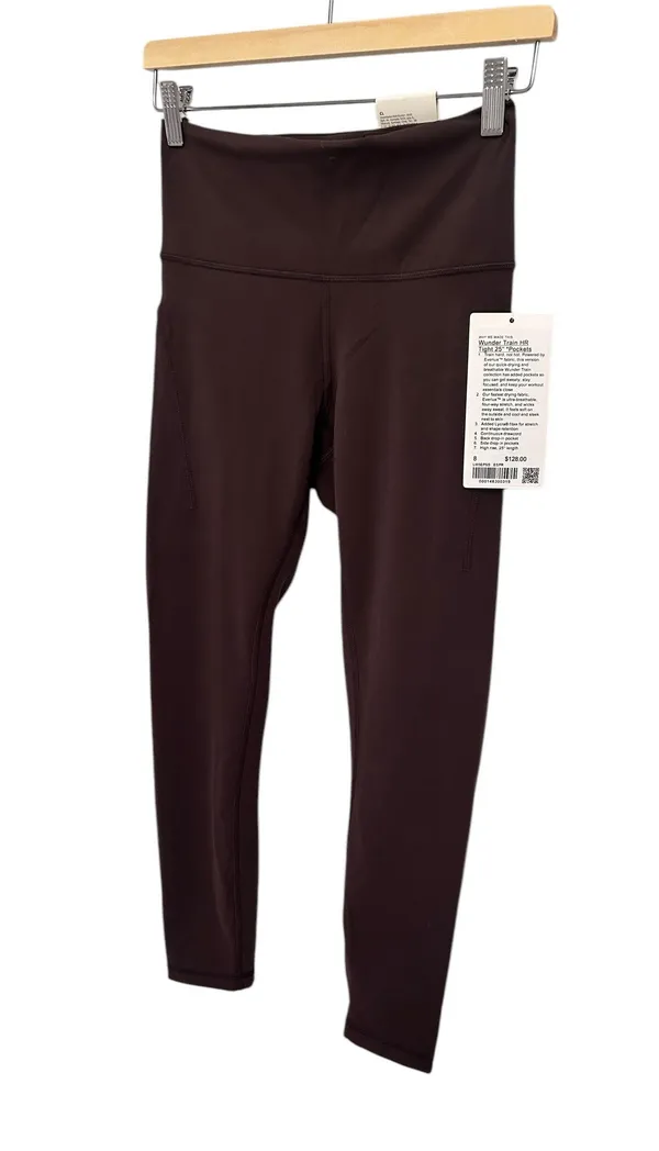 Lululemon Wunder Train High-Rise Tight with Pockets 25" Espresso Size 8 NWT - Image 9