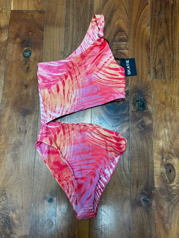 SKATIE Nicole Makaha One Piece Swimsuit Pink / Orange XS - Image 2